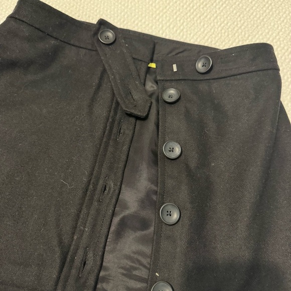 GAP womens black mini skirt 4 wool blend button up fully lined Y2K 90s 2000s - Picture 15 of 15
